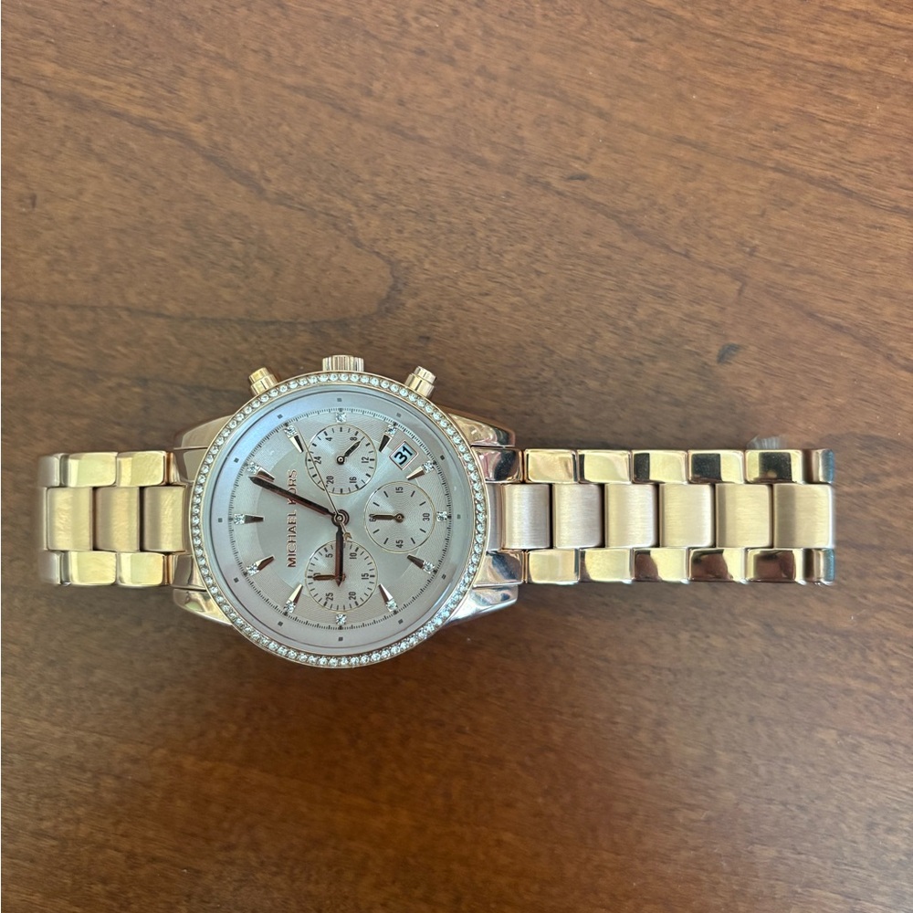 MICHAEL Michael Kors Gold and Silver Chronograph Watch